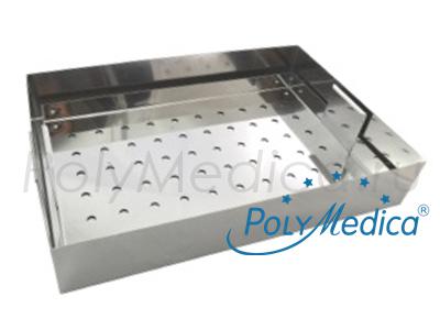 Контейнер для жидкостной стерилизации медицинских инструментов с крышкой 500х300х50 мм